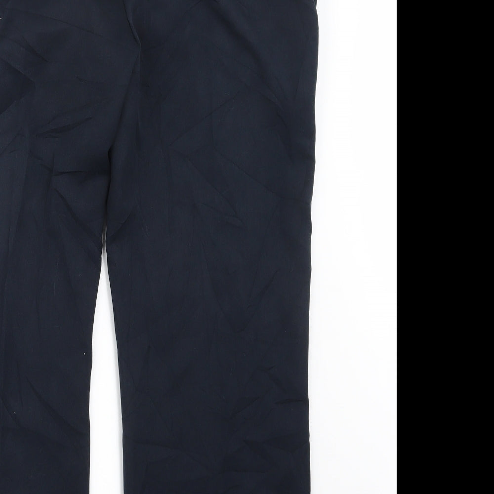 David Emanuel Womens Blue Trousers Size 12 L25.5 in