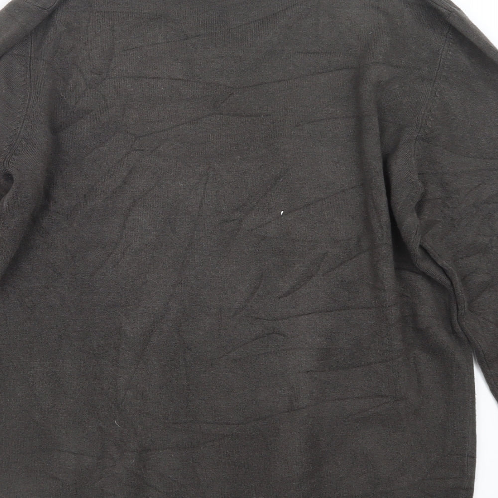 Blue Harbour Mens Brown Knit Pullover Jumper Size S