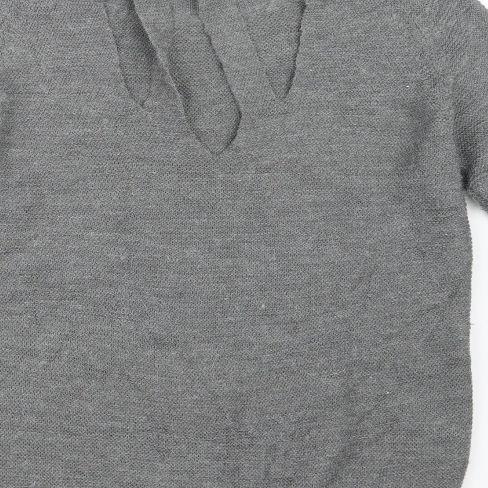 Memory & Co Womens Grey Knit Pullover Jumper Size L