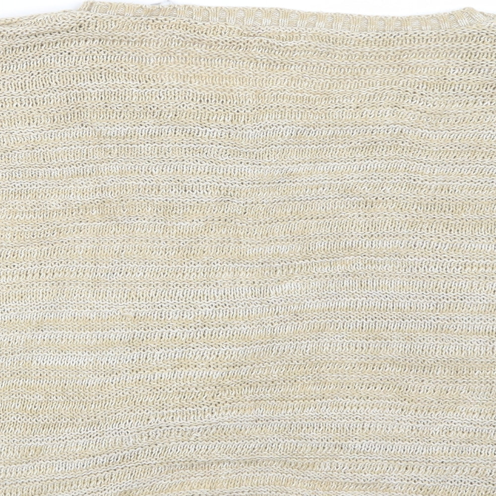New Look Womens Beige Knit Pullover Jumper Size 8