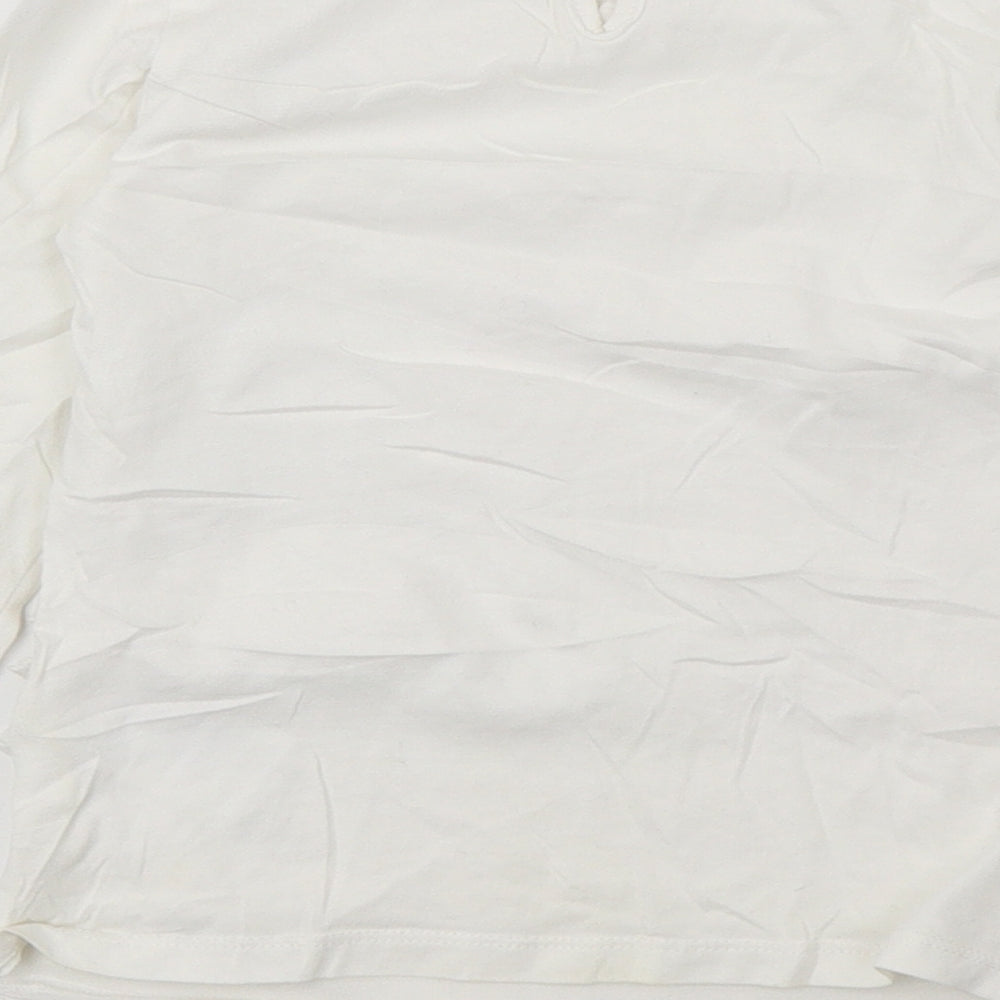 H&M Girls White Jersey Basic T-Shirt Size 3-4 Years
