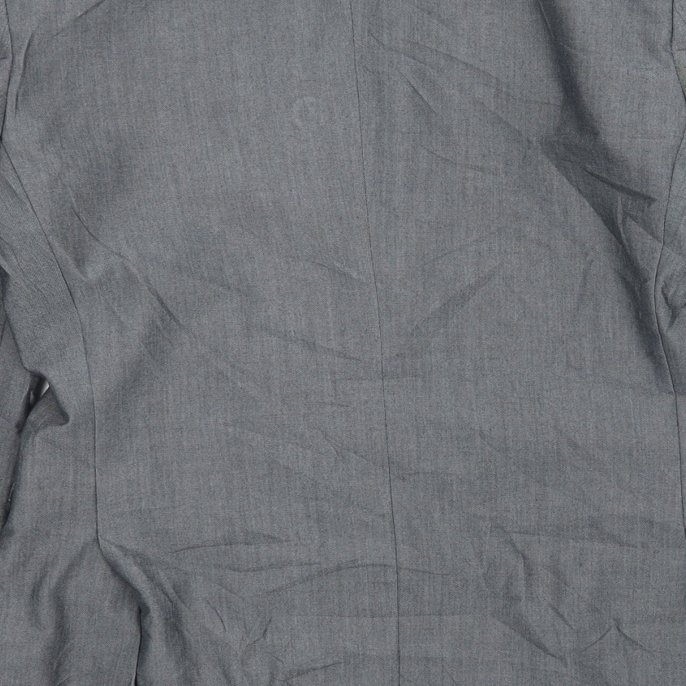 Burton Mens Grey Striped Jacket Suit Jacket Size L