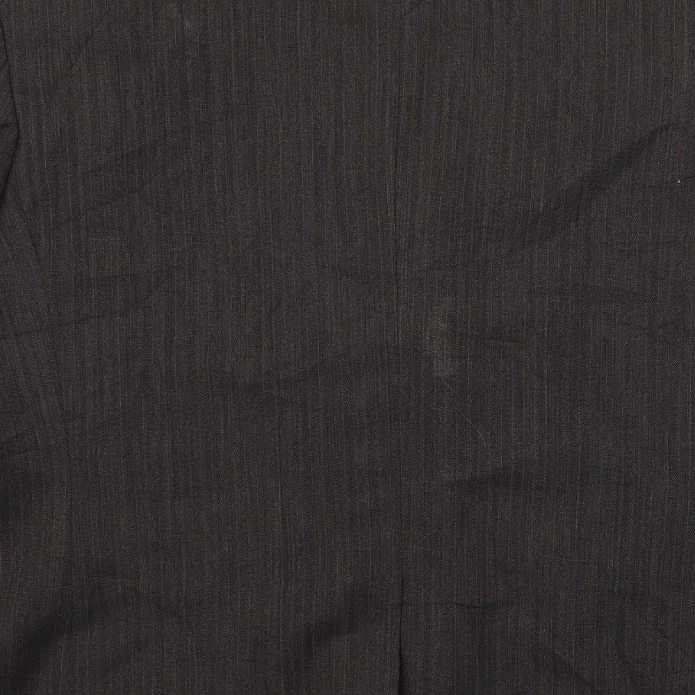 George Mens Grey Striped Jacket Suit Jacket Size XL