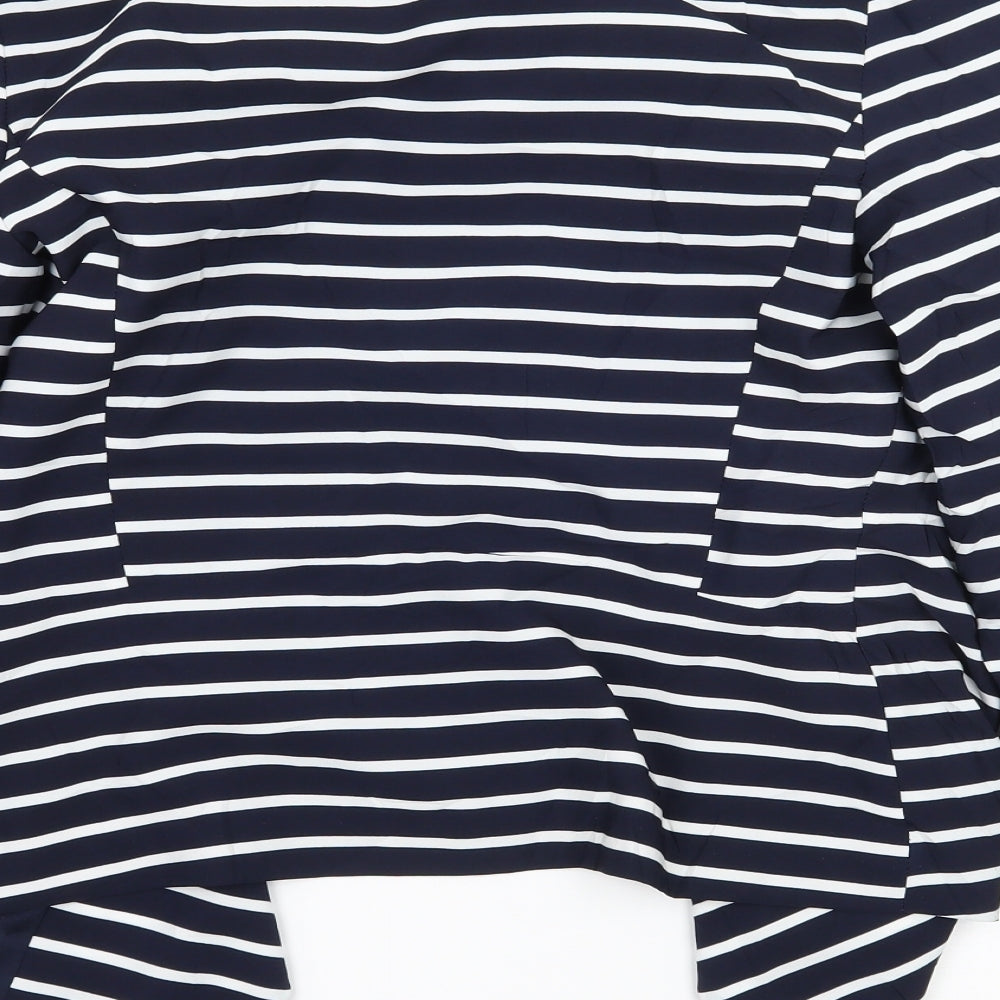 New Look Womens Blue Striped Jacket Size 6