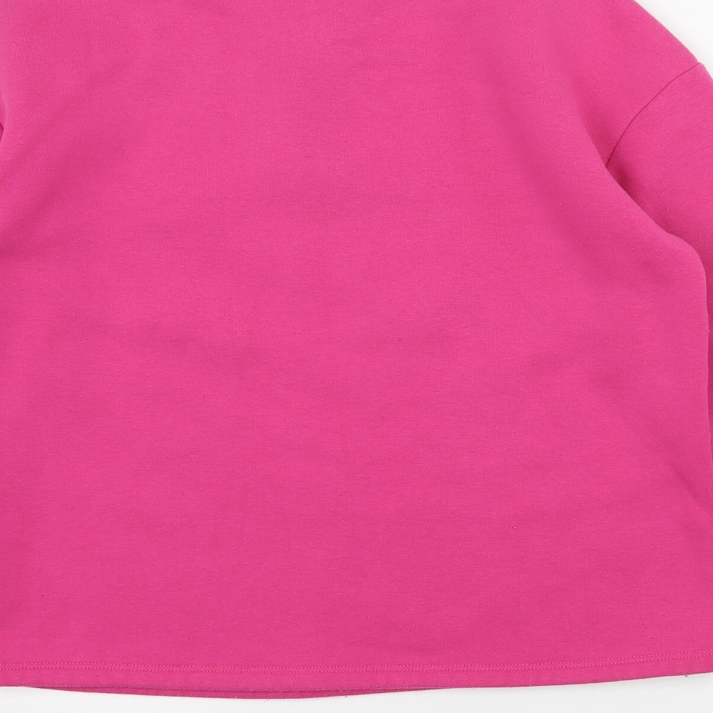 Topshop Womens Pink Jersey Pullover Sweatshirt Size 6