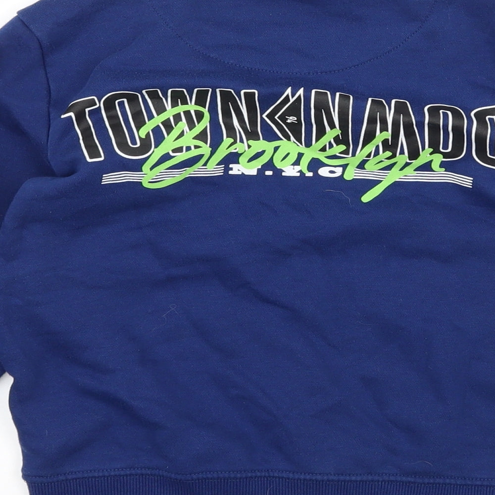 F&F Boys Blue Jersey Pullover Sweatshirt Size 6-7 Years - Brooklyn