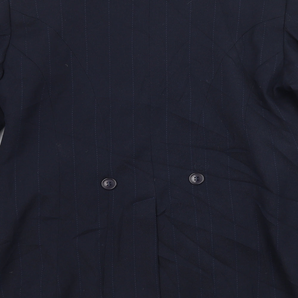 Phoenix Mens Blue Striped Jacket Suit Jacket Size S