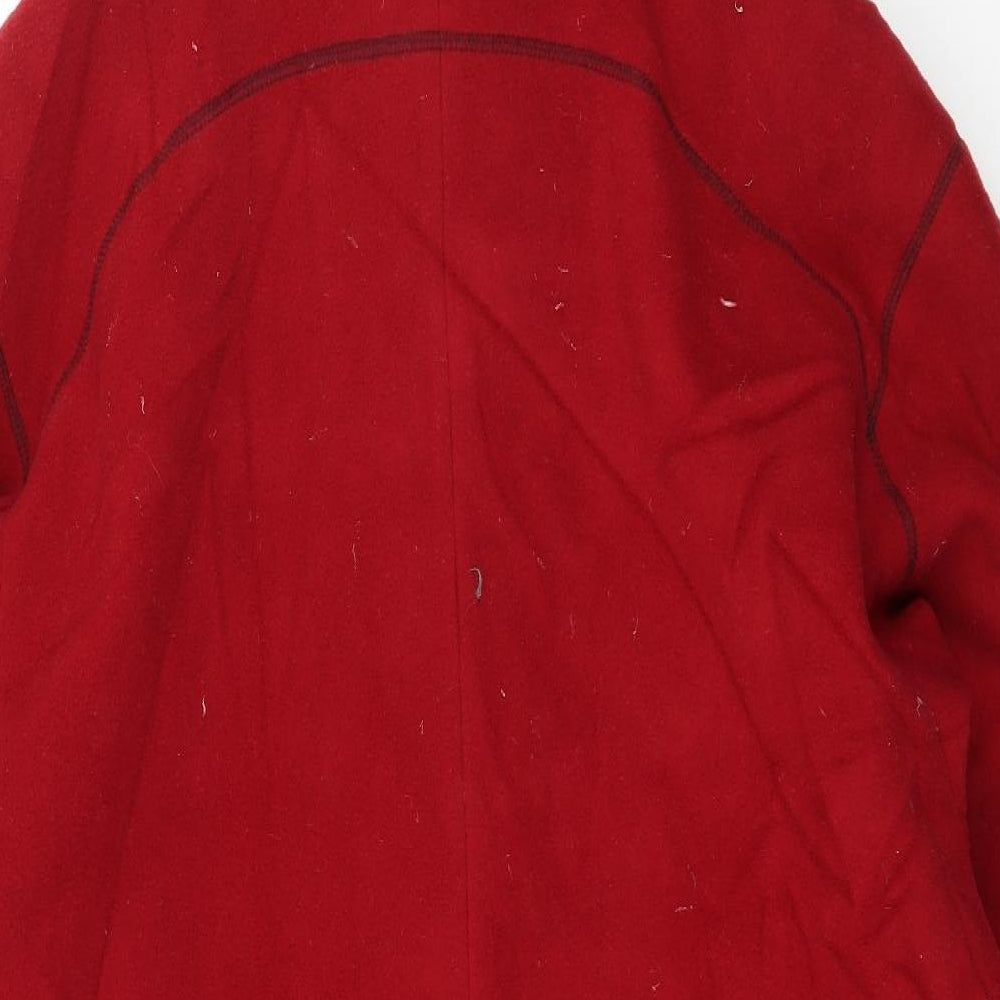 Frozen Garden Womens Red Pea Coat Coat Size 10