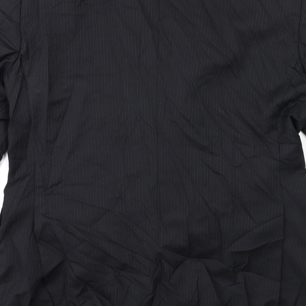 NEXT Mens Black Striped Jacket Suit Jacket Size 38