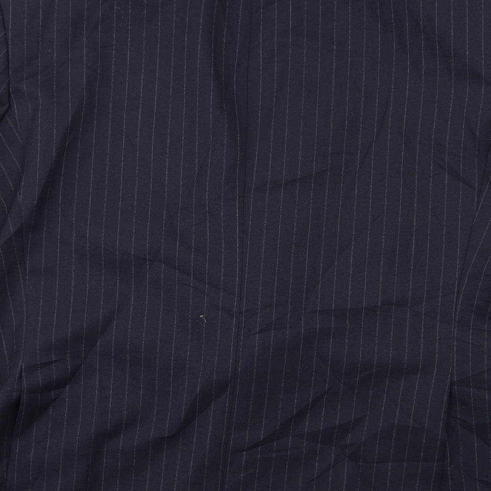 Mr Harry Mens Black Striped Jacket Suit Jacket Size 44