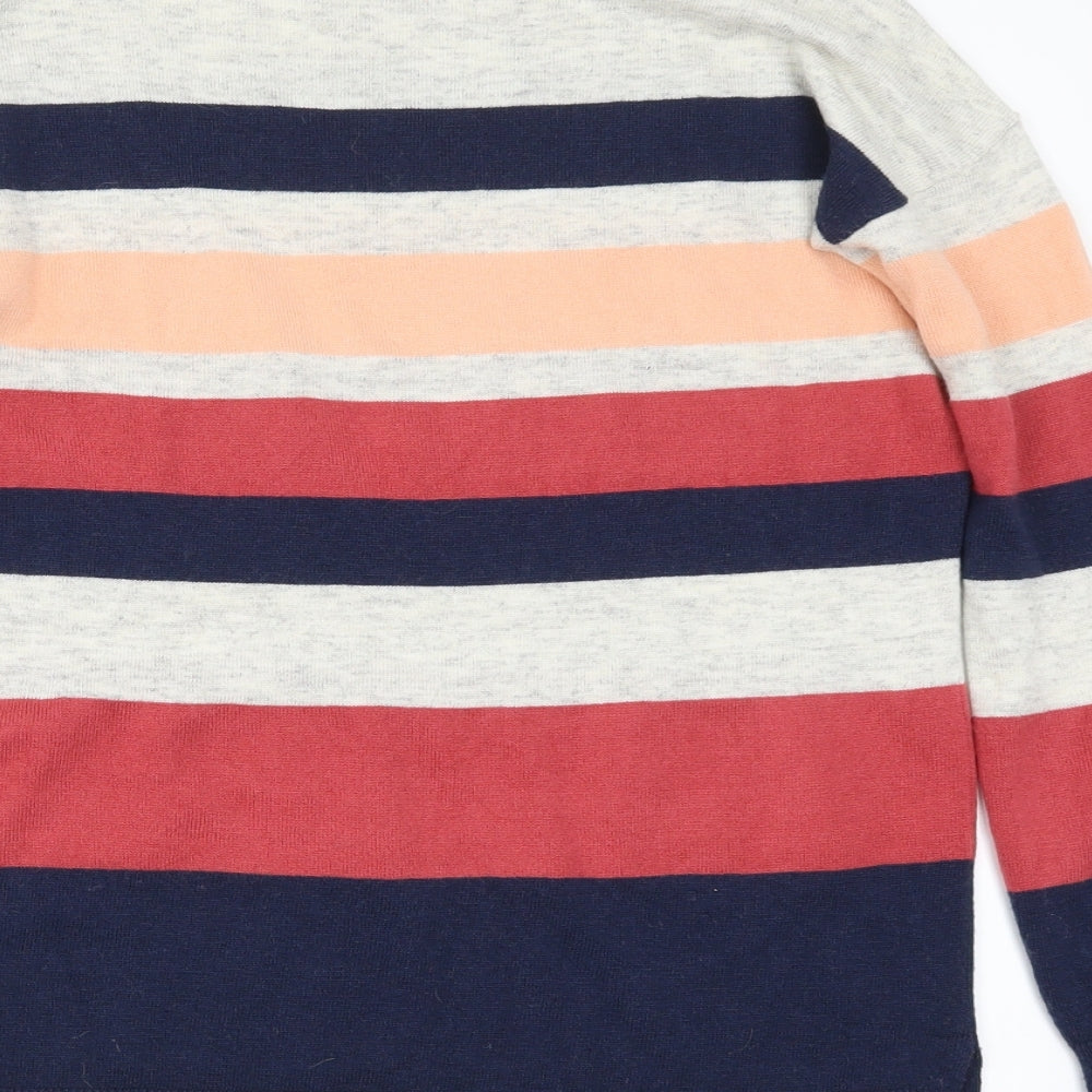 Oasis Womens Multicoloured Striped Pullover Jumper Size XS