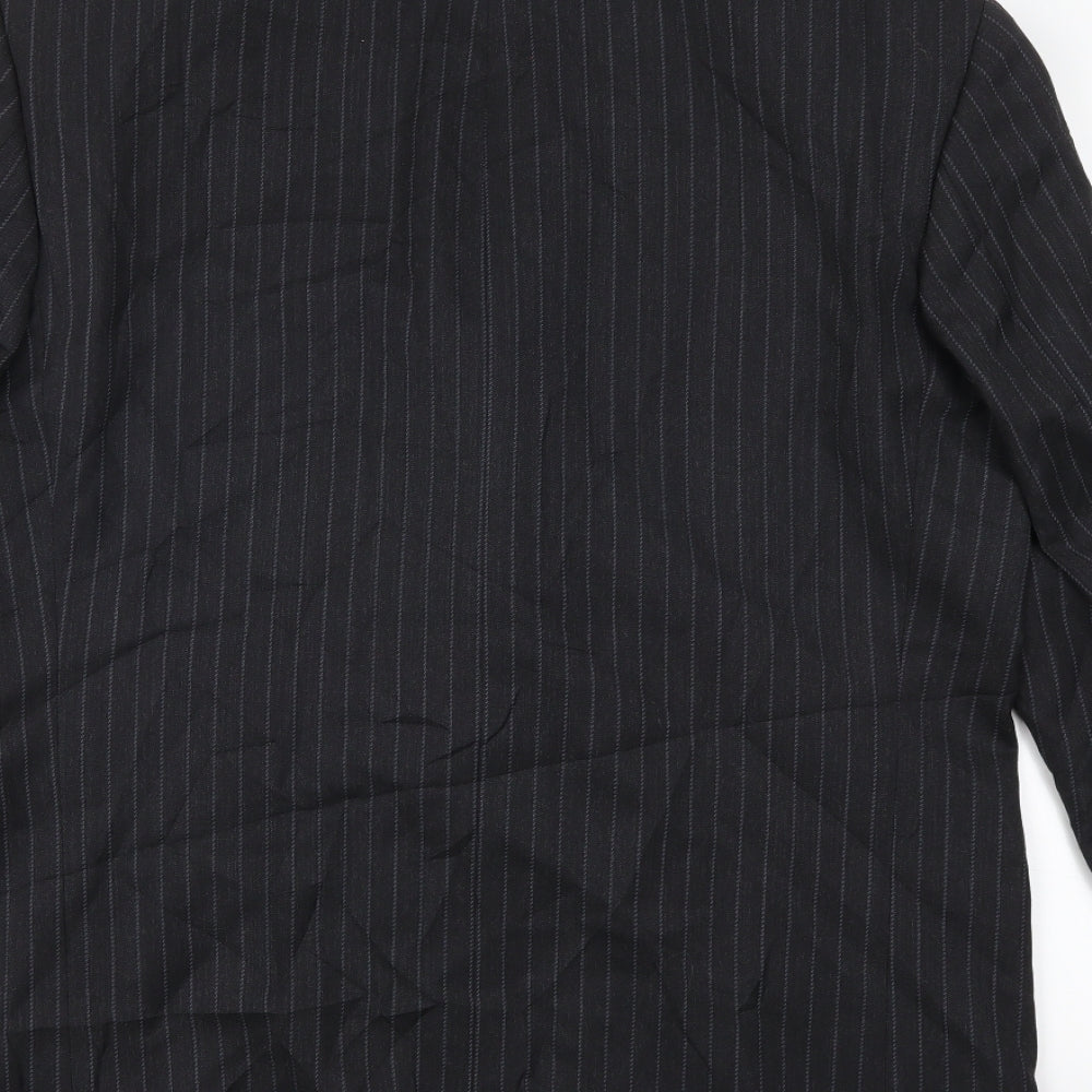Taylor & Wright Mens Black Striped Jacket Suit Jacket Size 44