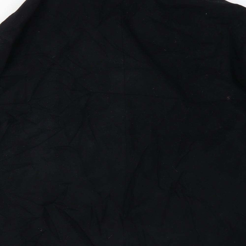 Wallis Womens Black Overcoat Coat Size 14
