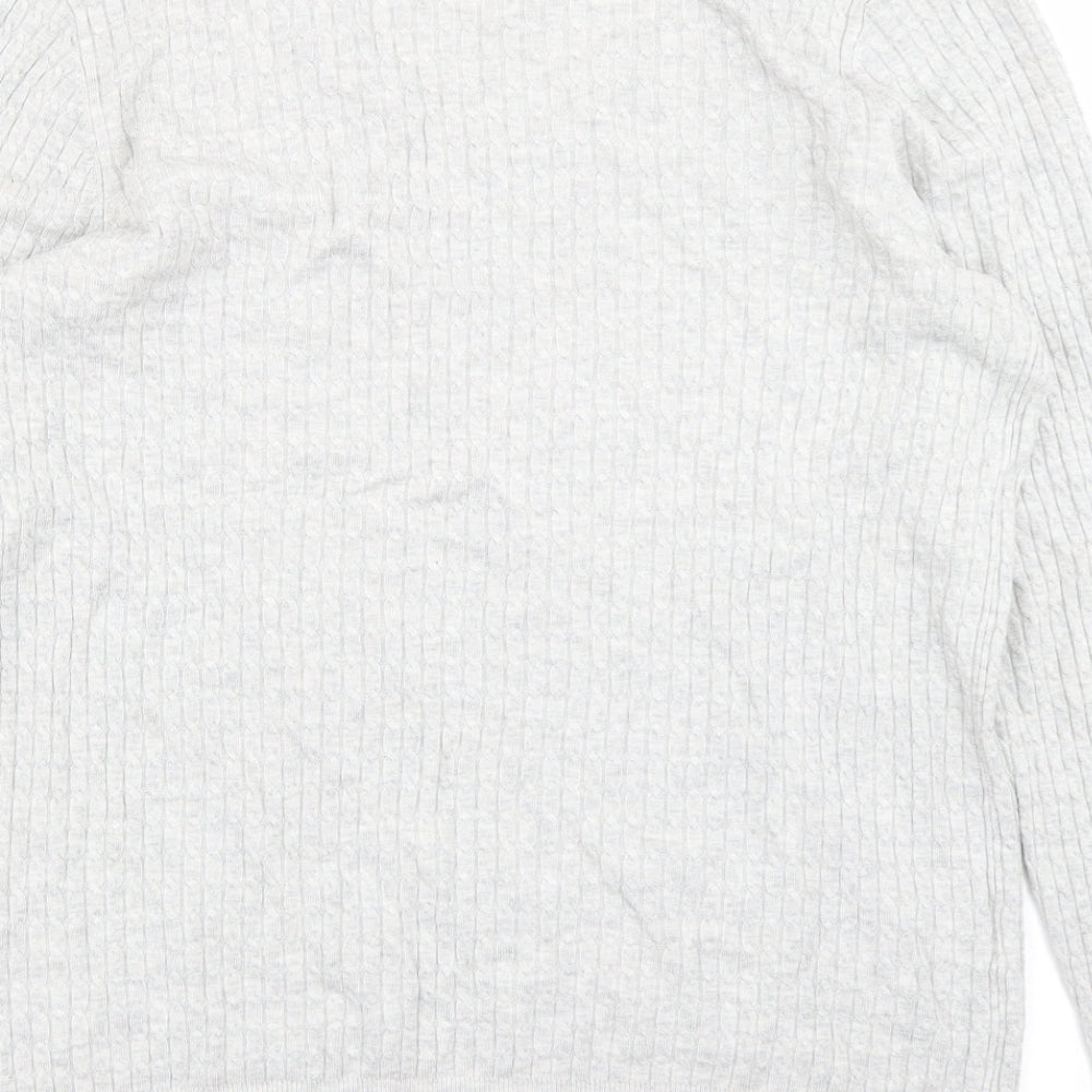 Mango Womens Grey Knit Pullover Jumper Size L