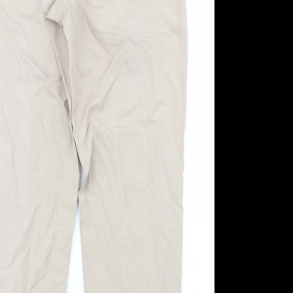 Charmance Womens Beige Trousers Size 14 L25 in