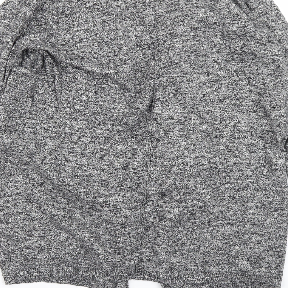 New Look Womens Grey Knit Cardigan Jumper Size 10