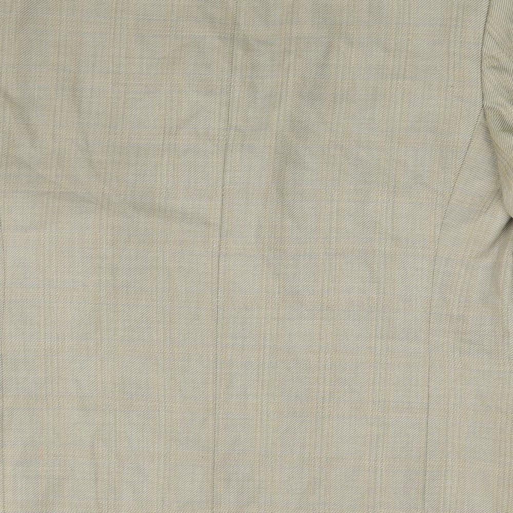Marks & Spencer Mens Gold Check Jacket Suit Jacket Size 40