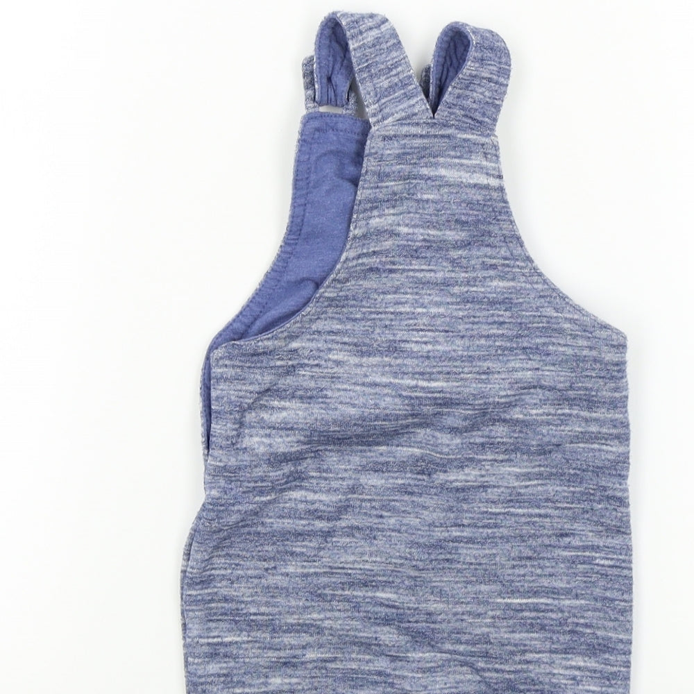 F&F Baby Blue Colourblock Dungaree One-Piece Size 6-9 Months