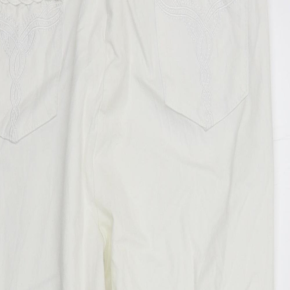 top to toe Womens White Straight Jeans Size 18 L22 in