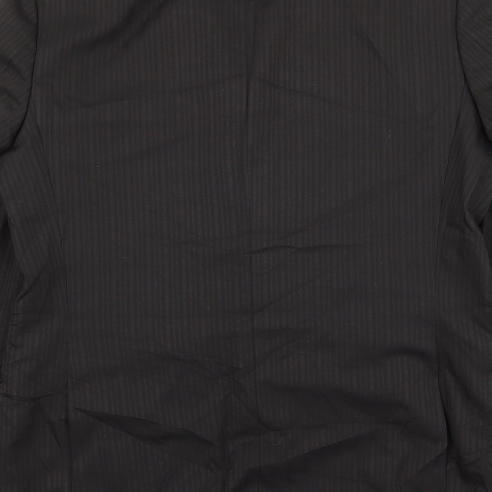 hugo james Mens Black Striped Jacket Blazer Size 40