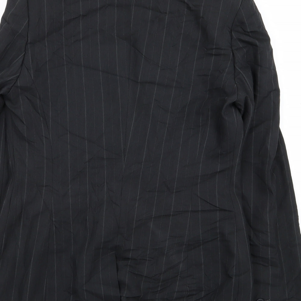 NEXT Womens Black Striped Jacket Blazer Size 8