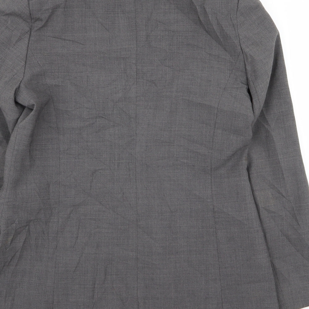Classic Womens Grey Jacket Blazer Size 12