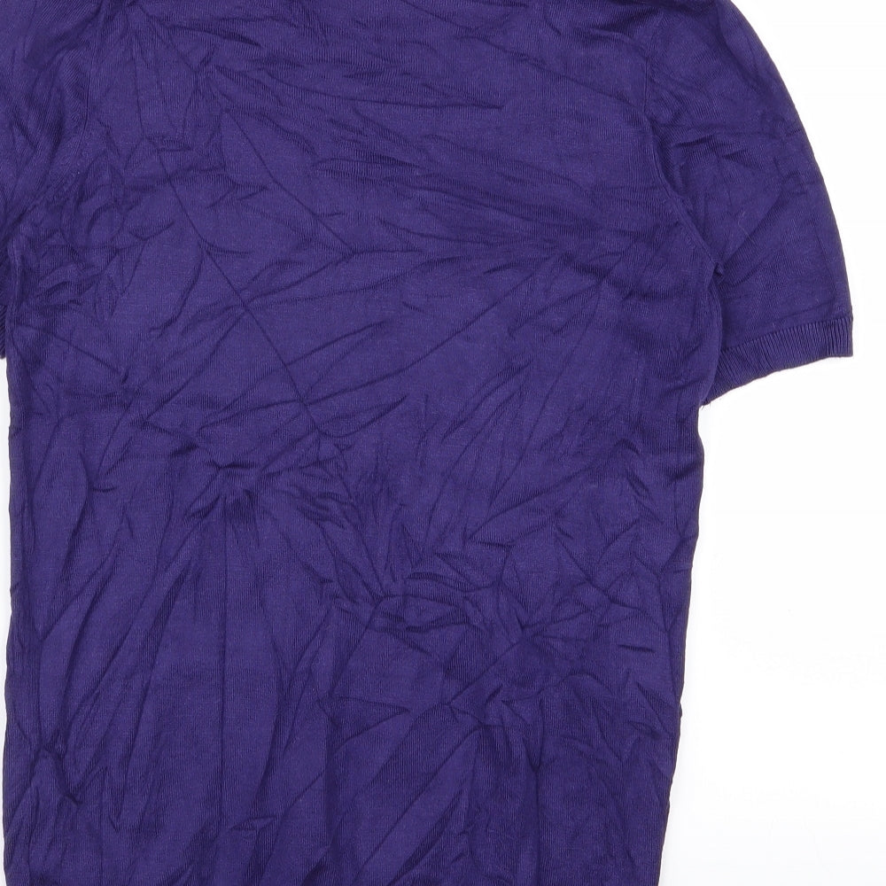 Dorothy Perkins Womens Purple Floral Basic T-Shirt Size 10