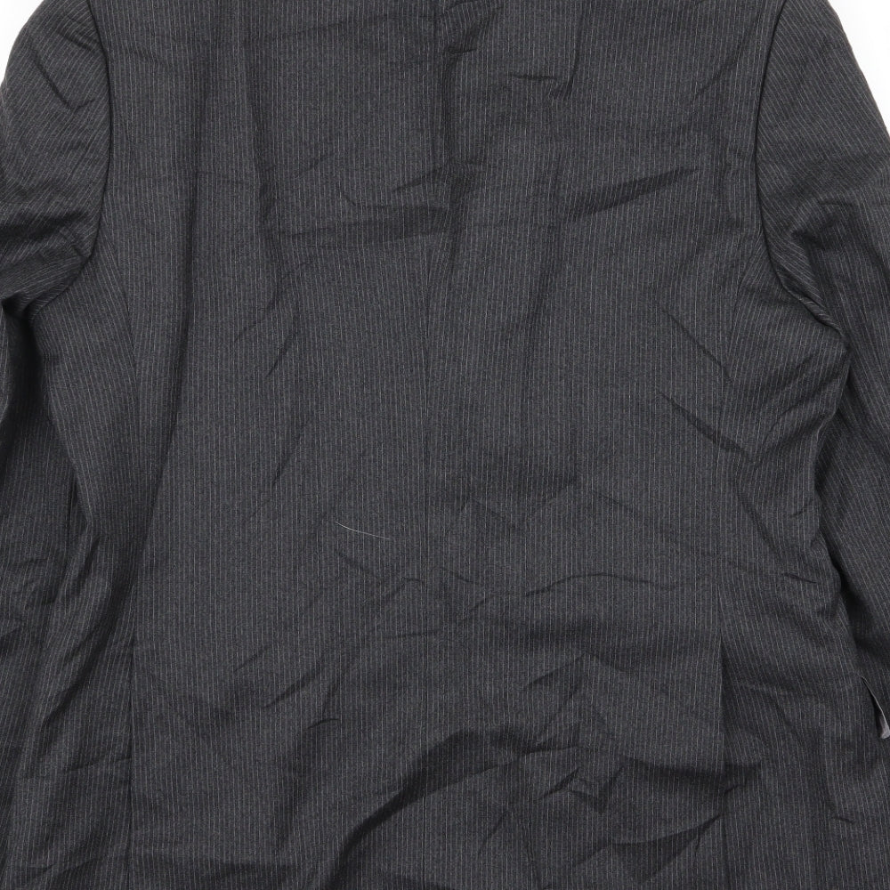 Paul Costelloe Mens Grey Striped Jacket Blazer Size 38