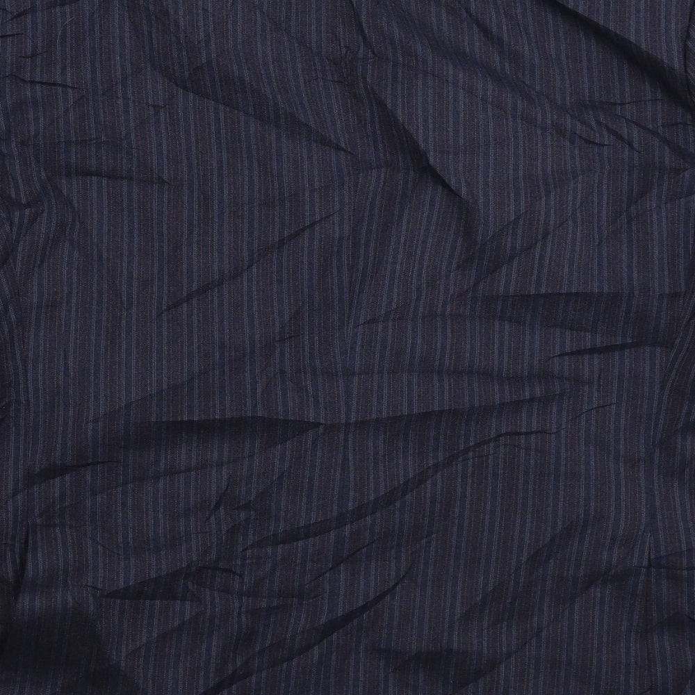 Preworn Mens Blue Striped Jacket Suit Jacket Size 46