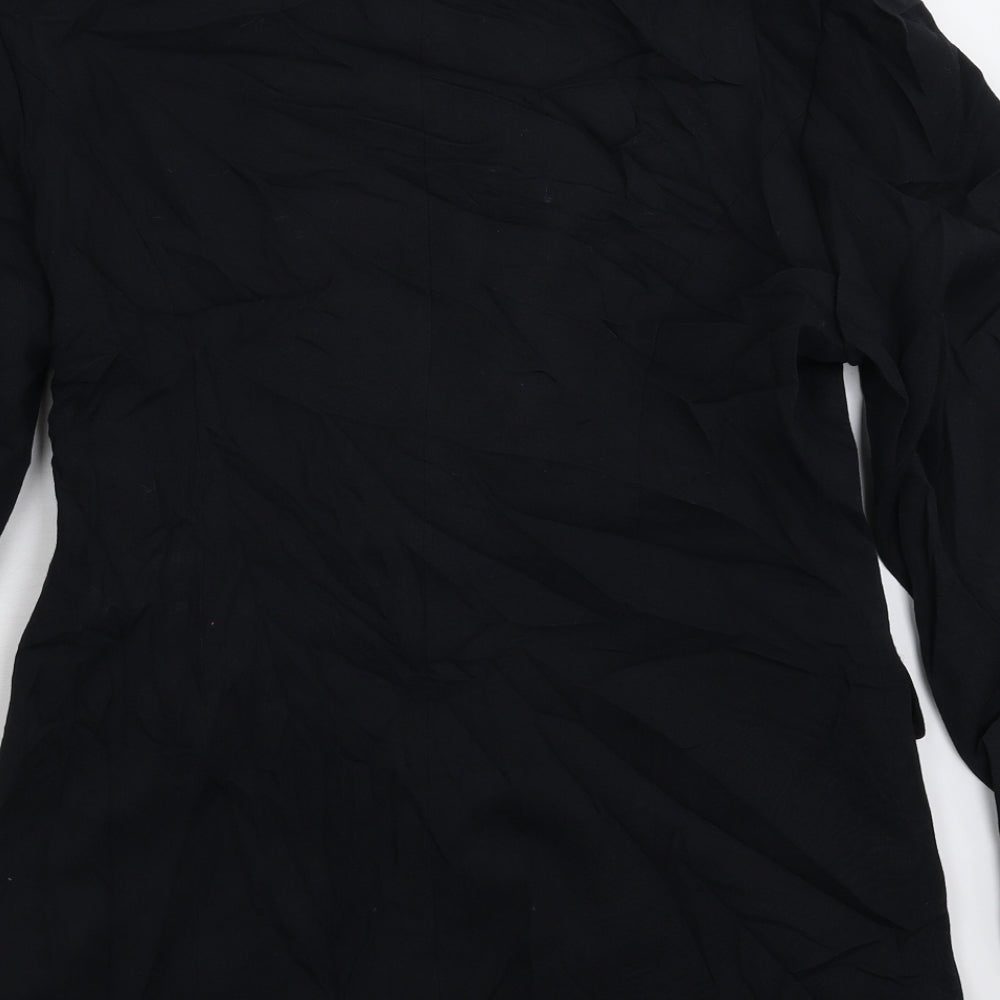 Oui Womens Black Jacket Suit Jacket Size 12