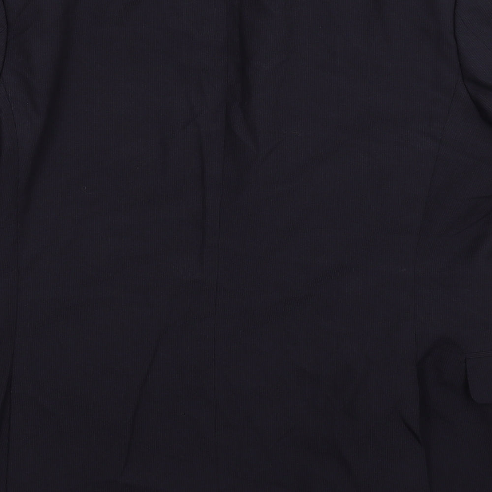 Burton Mens Black Striped Jacket Suit Jacket Size 38