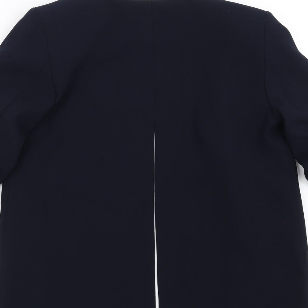 River Island Womens Blue Jacket Suit Jacket Size 8 - split back, ruched sleeve