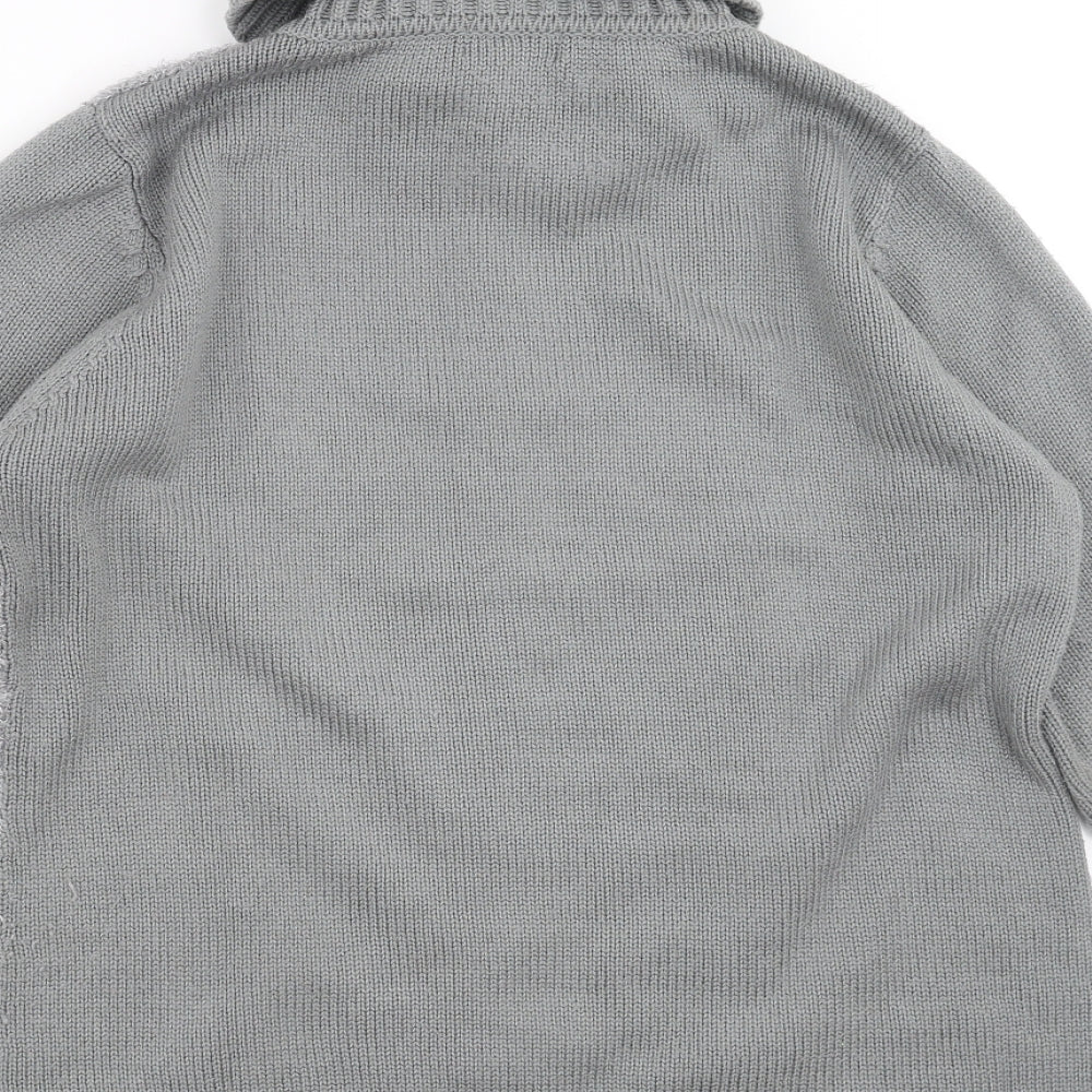 Fay Louise Womens Grey Striped Pullover Jumper Size L