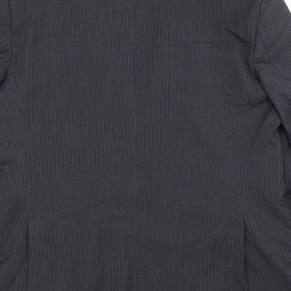 Butler & Webb Mens Blue Striped Jacket Suit Jacket Size 42 - short length