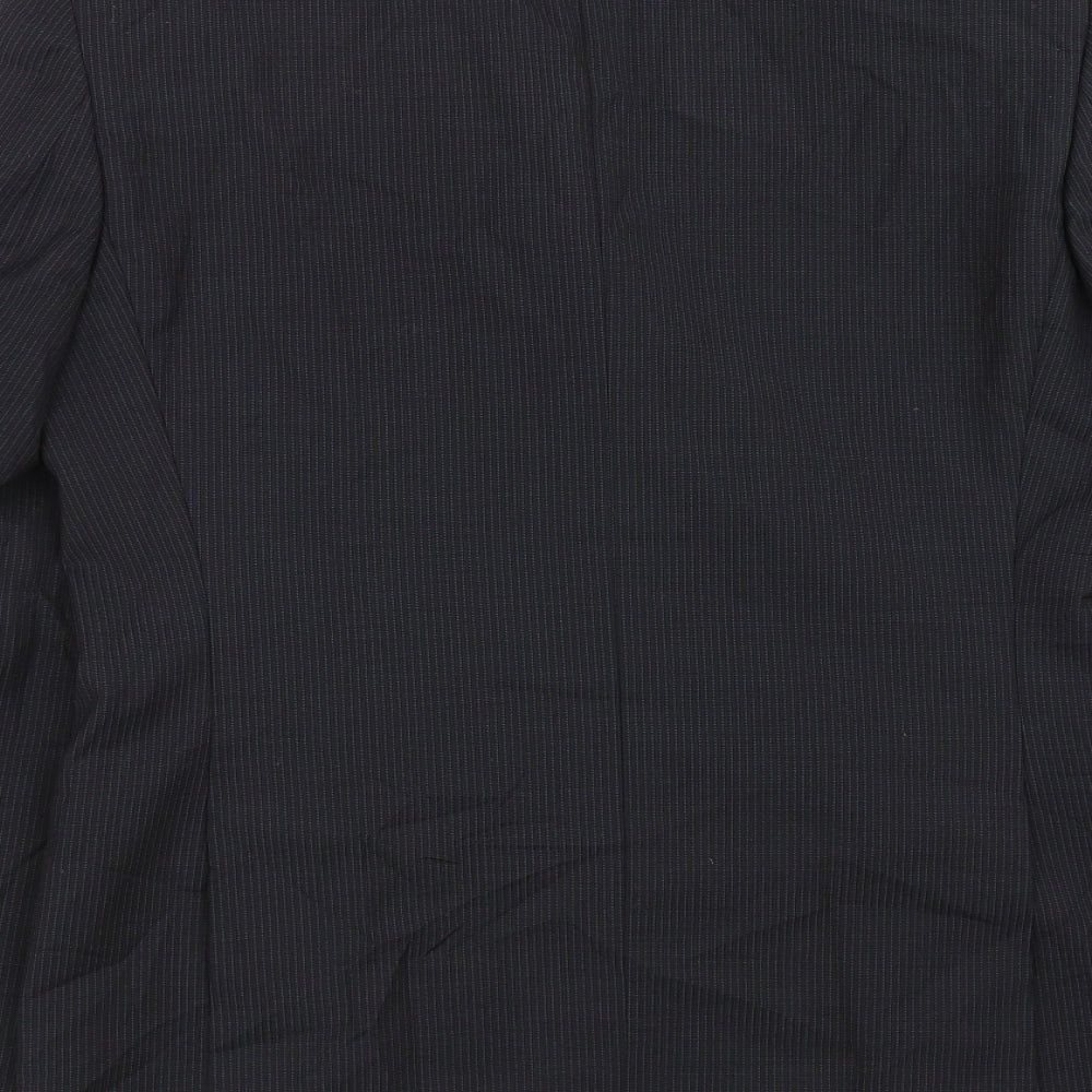 Marks and Spencer Mens Black Striped Jacket Suit Jacket Size 38