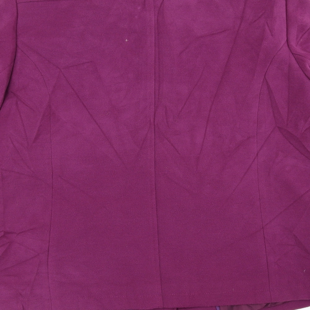Eleganze Womens Purple Jacket Coat Size 16