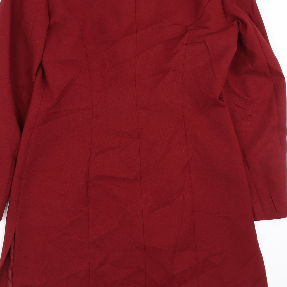 Collection Womens Red Jacket Suit Jacket Size 10 - Embroidered detail
