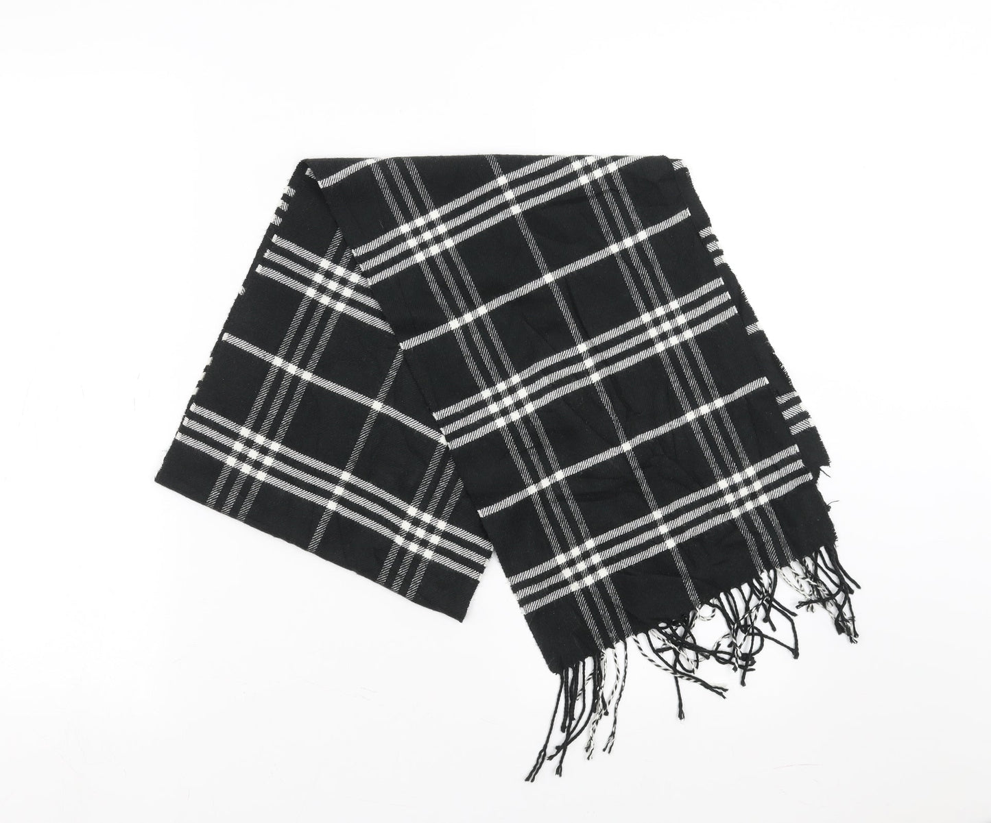 Preworn Unisex Black Check Scarf