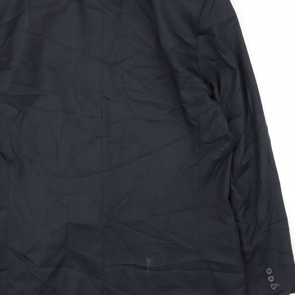 Preworn Mens Blue Jacket Suit Jacket Size 46