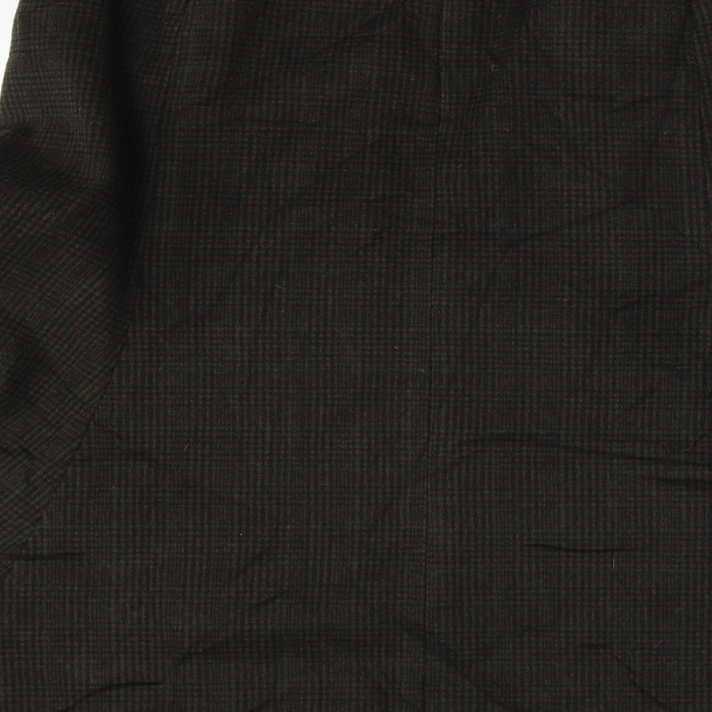 Preworn Womens Brown Check A-Line Skirt Size 32 in