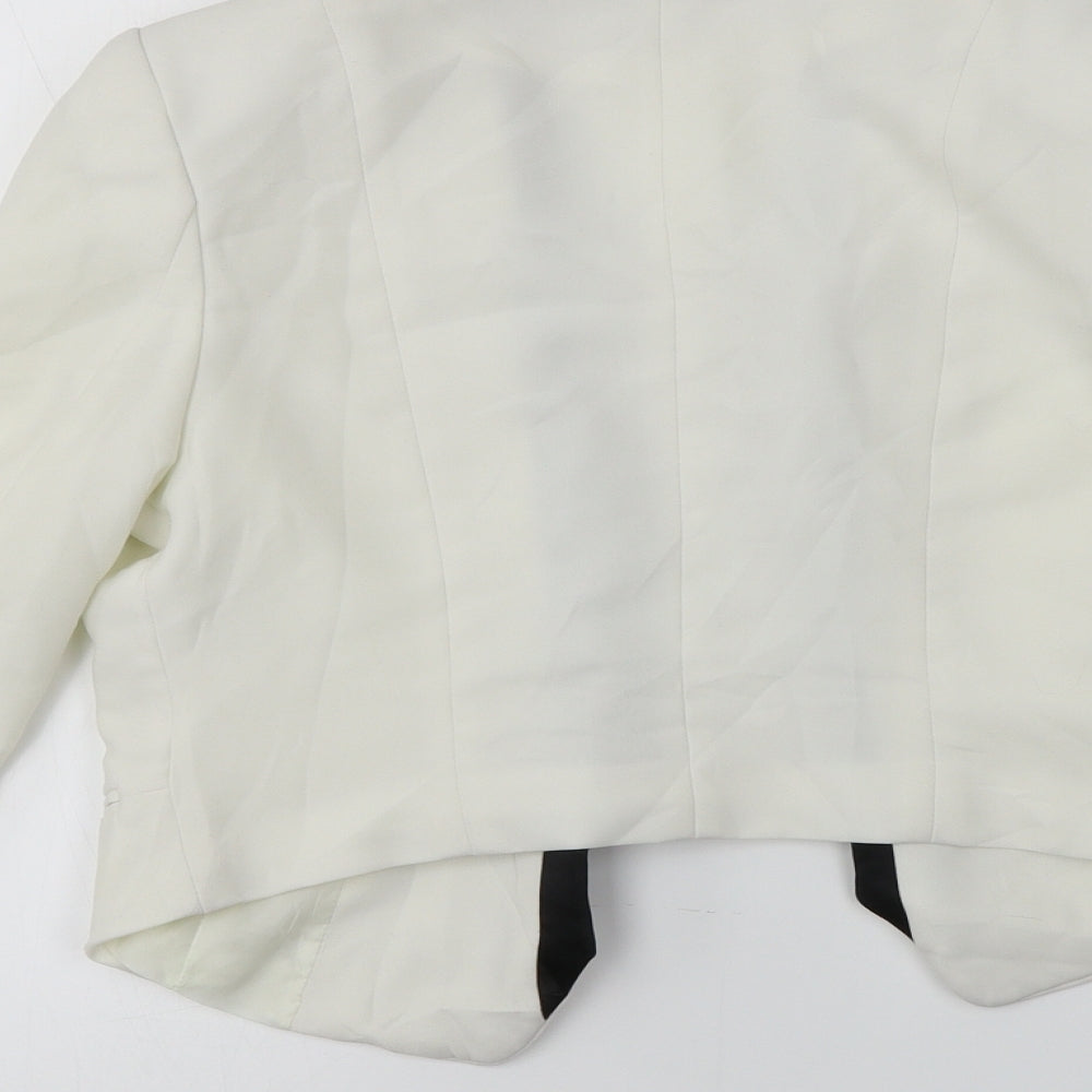 H&M Womens White Jacket Blazer Size 4