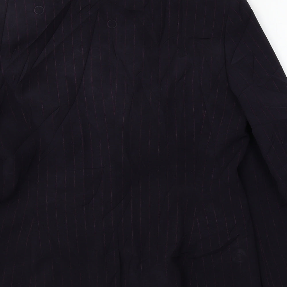 Per Una Womens Purple Striped Jacket Blazer Size 12