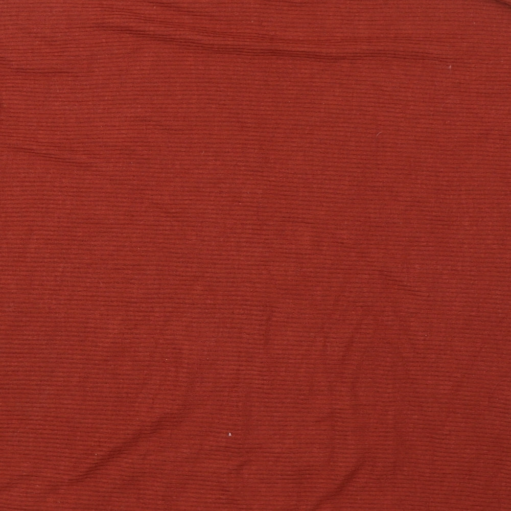 Primark Womens Orange Striped Basic T-Shirt Size S