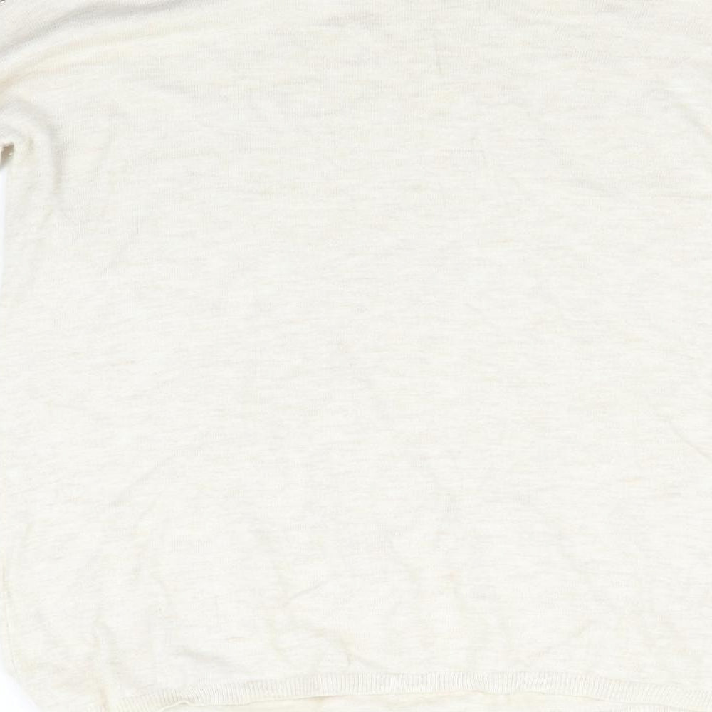 TU Womens Beige Striped Pullover Jumper Size 8