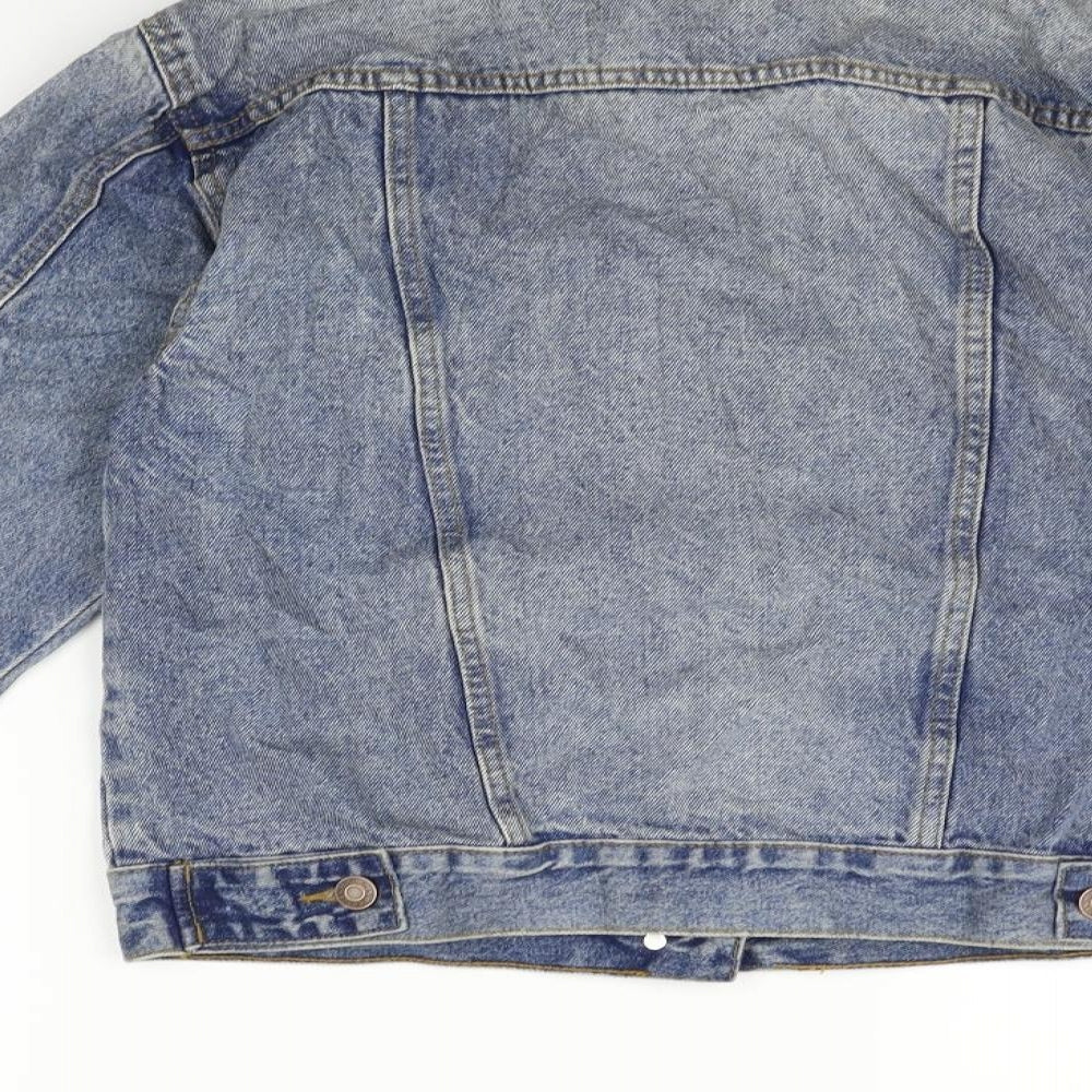 Denim & Co. Womens Blue Jacket Size 10