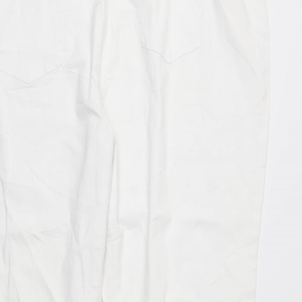 Simply Be Womens White Denim Bootcut Jeans Size 34 L27 in