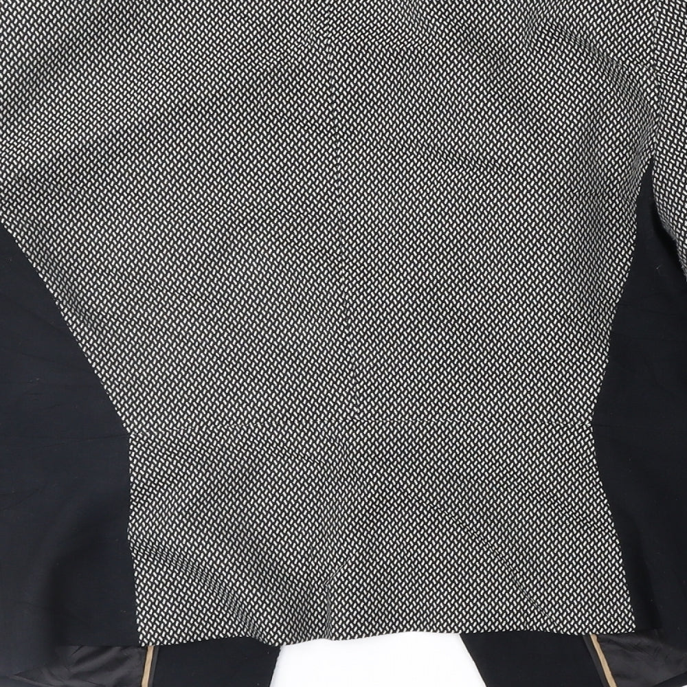 Marks & Spencer Womens Black Geometric Jacket Size 12