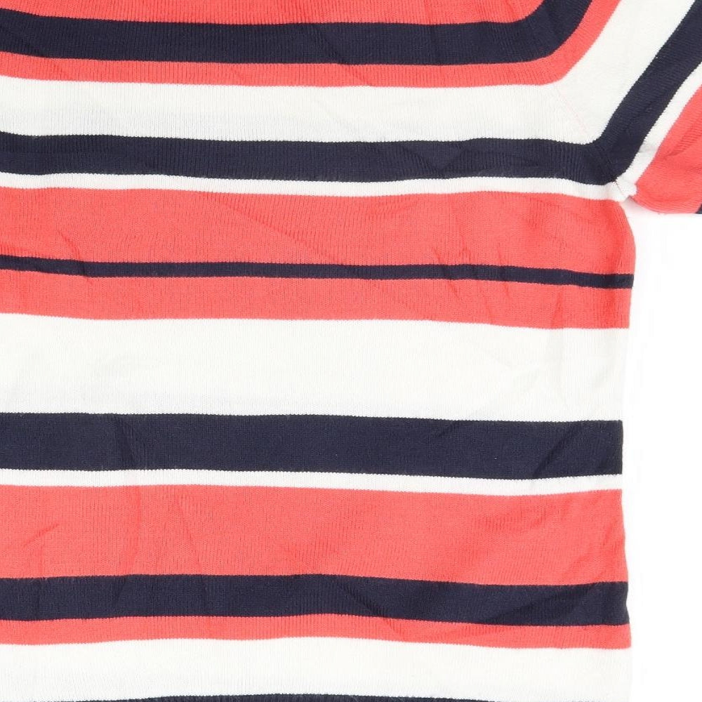 Papaya Womens Pink Striped Pullover Jumper Size 12