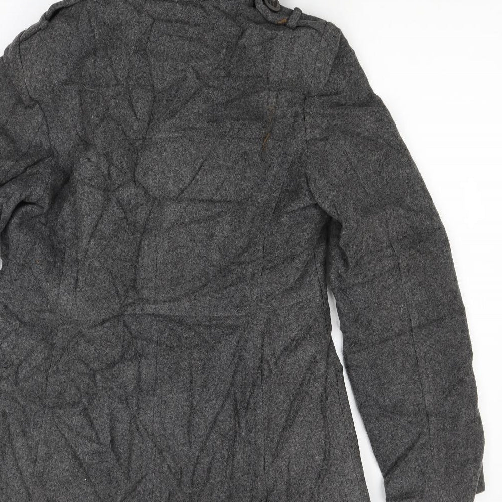 NEXT Womens Grey Overcoat Coat Size 12