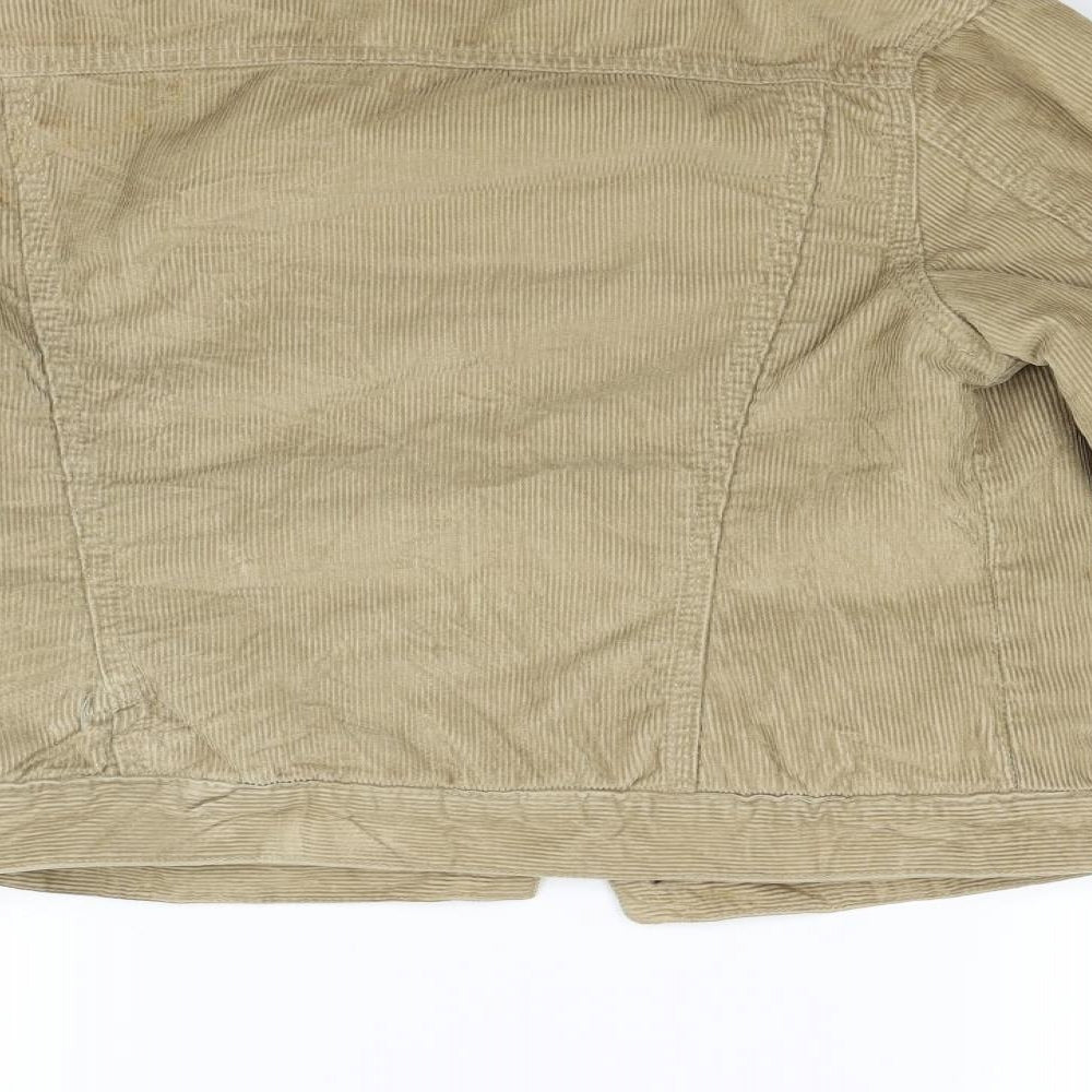 Per Una Womens Beige Corduroy Jacket Coat Size 8